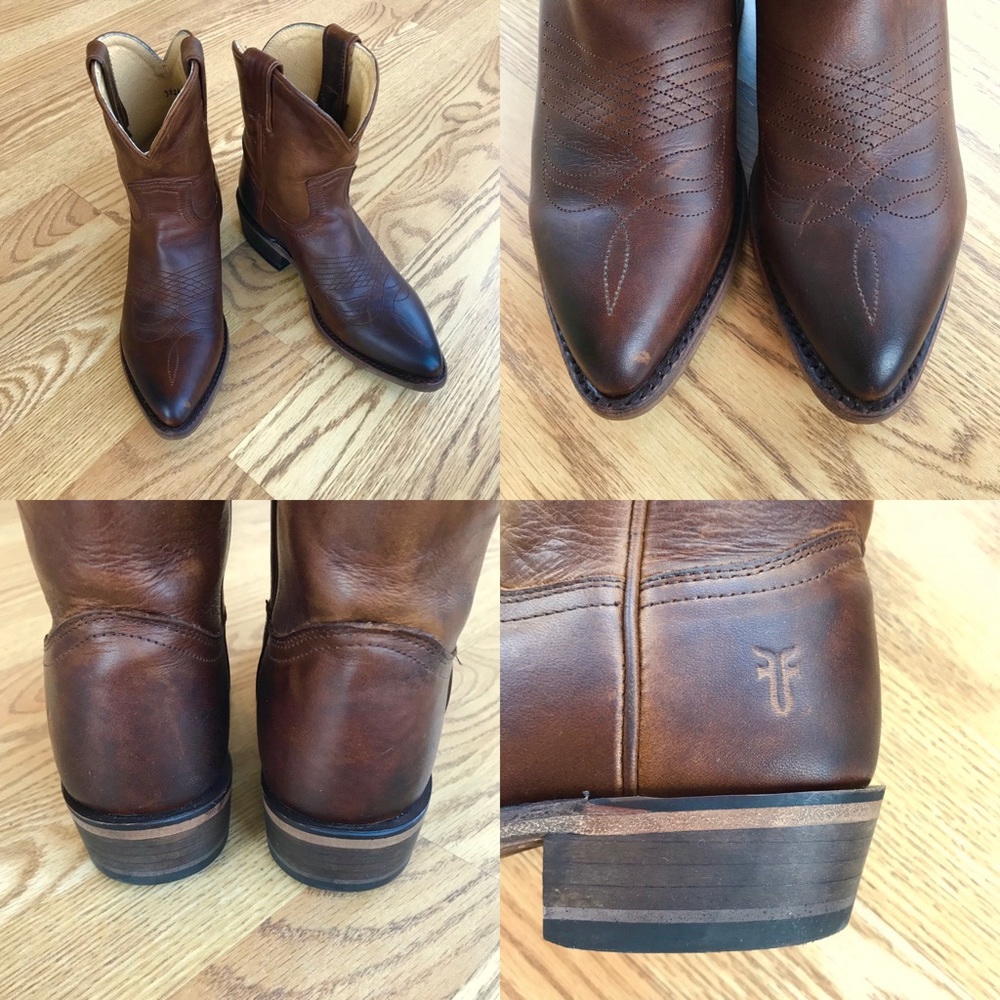 EUC FRYE Stitched Billy Short Cowboy Bootie 5.5 - Picture 4 of 8